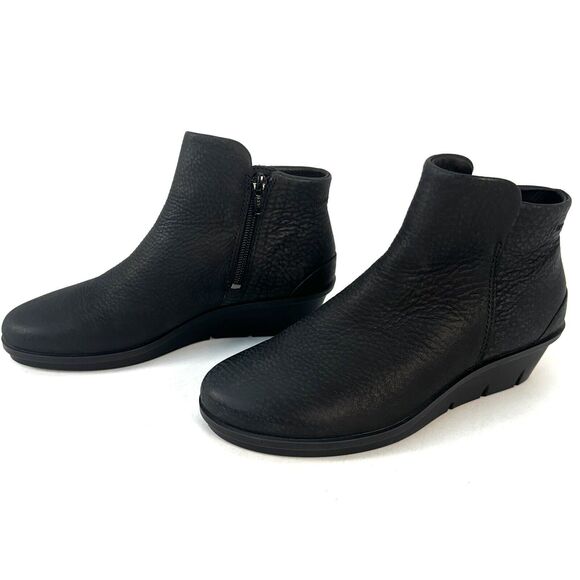 Ecco Skyler Wedge Ankle Boots Booties Shoes Womens Size 5 US 36 EU Black - Picture 1 of 10